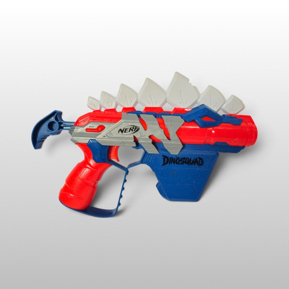 Dart Blaster Stego-Smash DinoSquad Nerf Dino Red Blue Foam Toy Hasbro Reptile